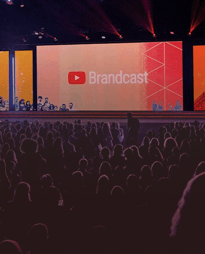 an animated gif of different images from within Youtube's Brandcast presentation.
