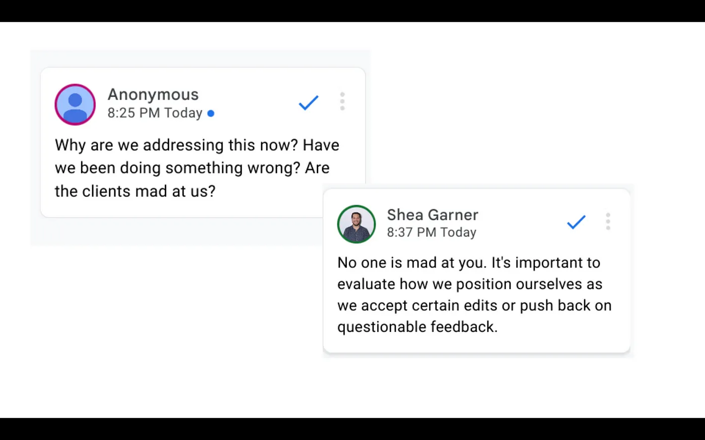 A meme about how we handle client feedback.