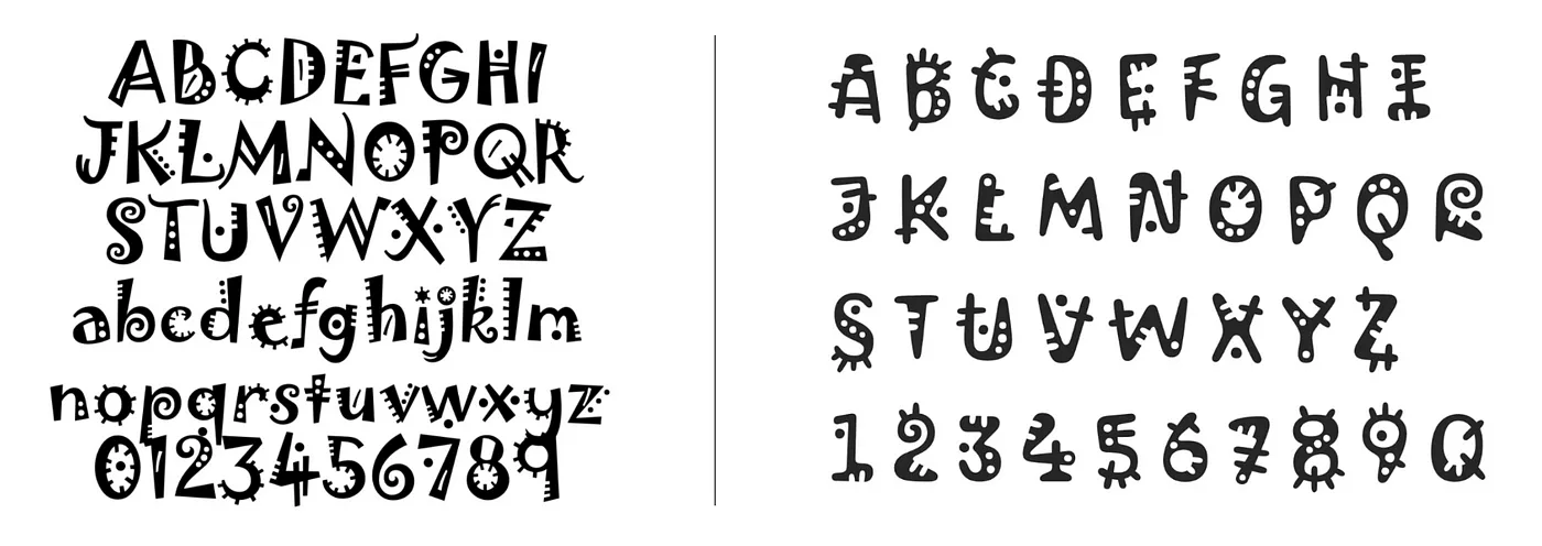 The Jokerman typeface against Kablammo
