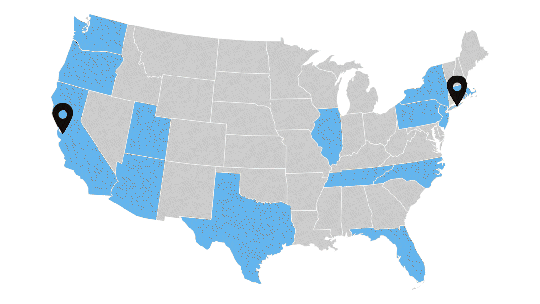 Map showing Codeword locations worldwide